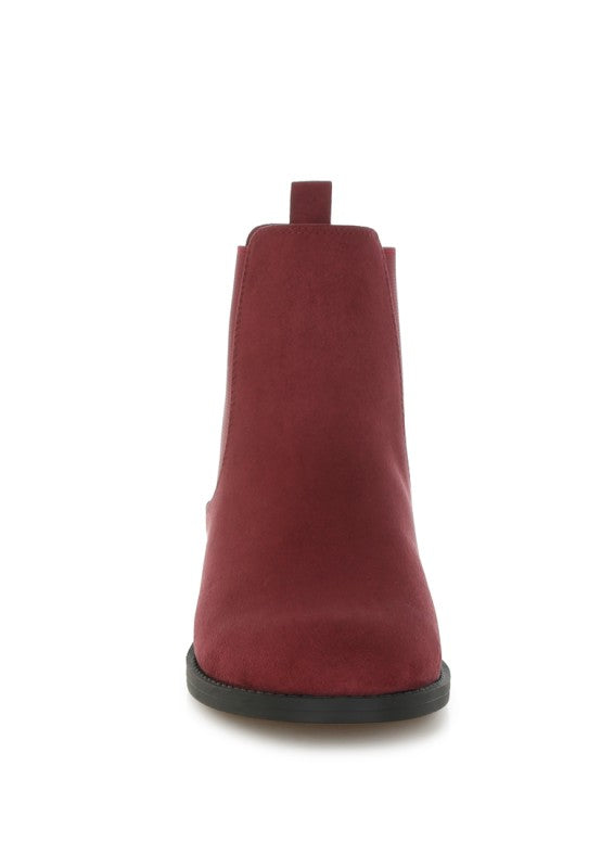 Ayasa Low Block Heel Chelsea Boots - FamilyClothes