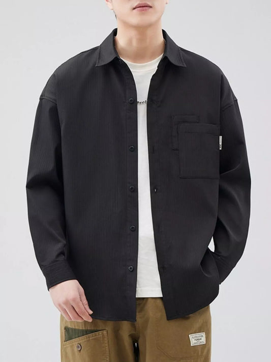 Men's Plus Size Button Down Long Sleeve Shirt - FamilyClothes