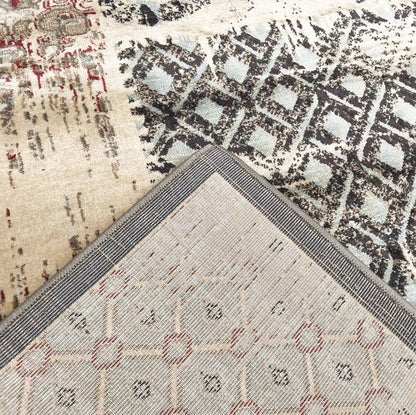 5' x 7'6'' Beige Ivory Vintage Silky Glam Rug - FamilyClothes