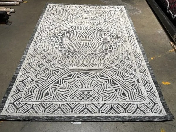 5'3'' x7 '6'' Feet Beige Grey Tribal Area Rug - FamilyClothes