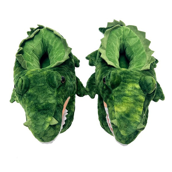 Alligator Hugs - Kids' Cute Plush Animal Slippers - FamilyClothes