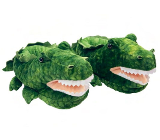 Alligator Hugs - Kids' Cute Plush Animal Slippers - FamilyClothes