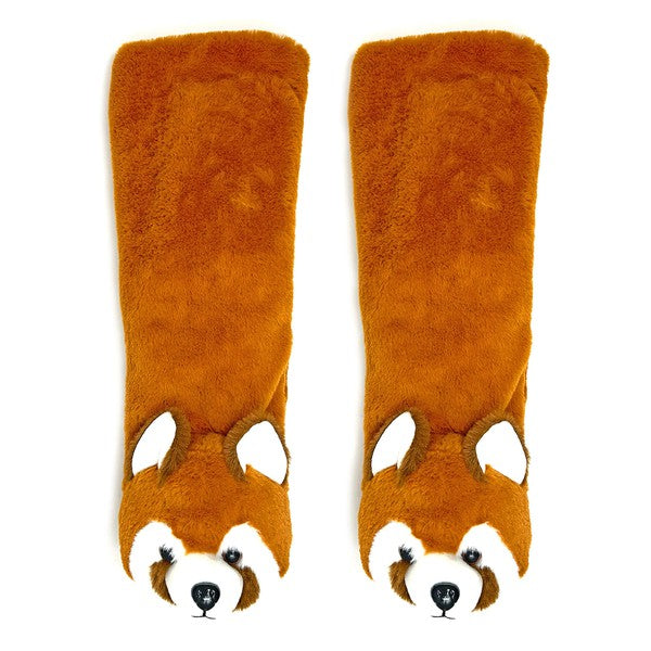 Red Panda - Kids' Plush Animal Slipper Socks - FamilyClothes