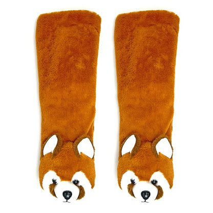 Red Panda - Kids' Plush Animal Slipper Socks - FamilyClothes