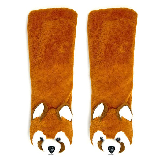 Red Panda - Kids' Plush Animal Slipper Socks - FamilyClothes