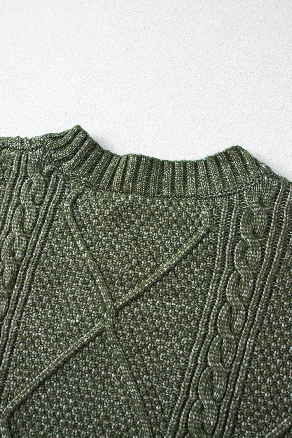 Coffee Twist Cable Knit Drop Shoulder Loose Fit Sweater Dress FamilyClothes