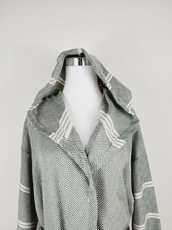 Unisex Beach Spa Robe with Pockets - Dark Color - FamilyClothes