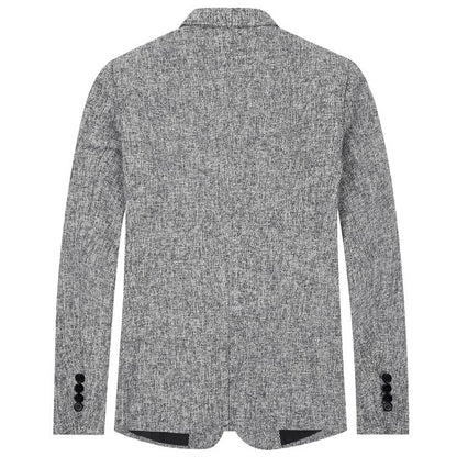 Men's Casual 1 Button Heathered Blazer Jacket - FamilyClothes