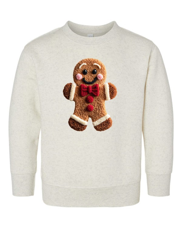 Latch Hook Youth Gingerbread Graphic Sweatshirt for Cozy Holiday Style - FamilyClothes