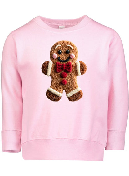 Latch Hook Youth Gingerbread Graphic Sweatshirt for Cozy Holiday Style - FamilyClothes
