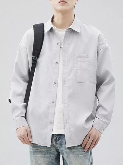 Men's Plus Size Button Down Long Sleeve Shirt - FamilyClothes