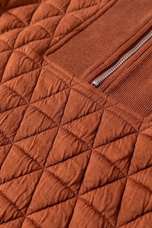 Yavita Half Zipped Loose Sweatshirt - FamilyClothes