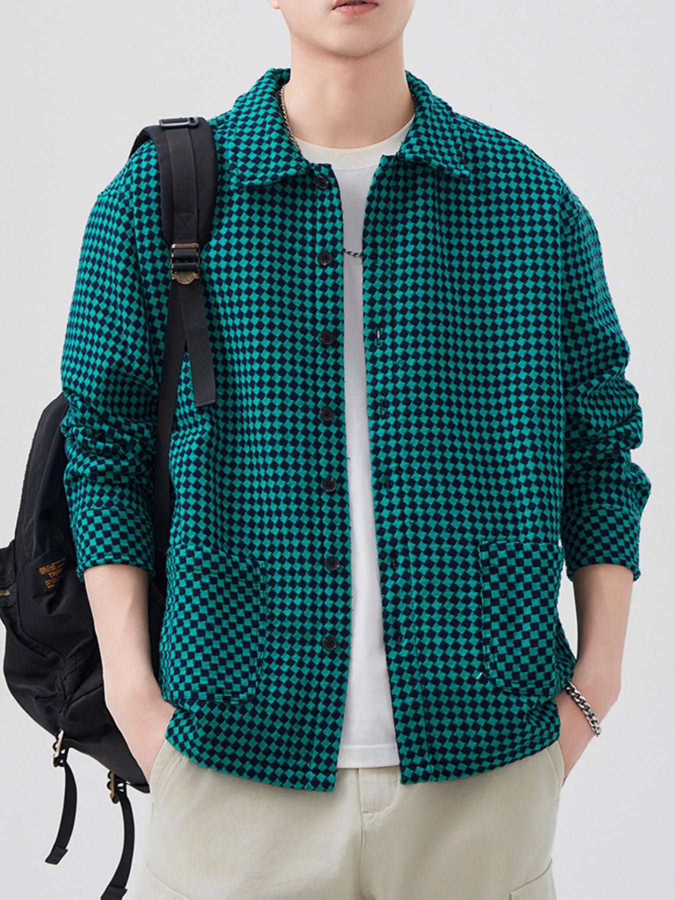 Men's Plus Size Button Up Long Sleeve Shirt - FamilyClothes