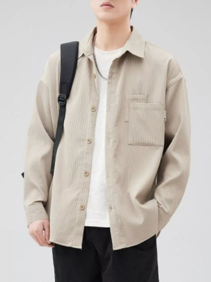 Men's Plus Size Button Down Long Sleeve Shirt - FamilyClothes