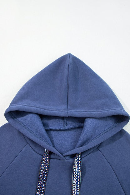 Solid Fleece Lined Drawstring Hoodie - FamilyClothes