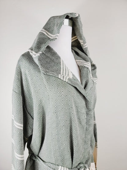 Unisex Beach Spa Robe with Pockets - Dark Color - FamilyClothes