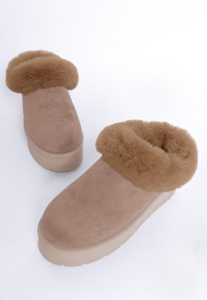 Aniso Faux Fur Slip On Snow Boots - FamilyClothes