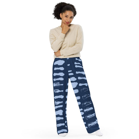 All - over print unisex wide - leg pants - FamilyClothes