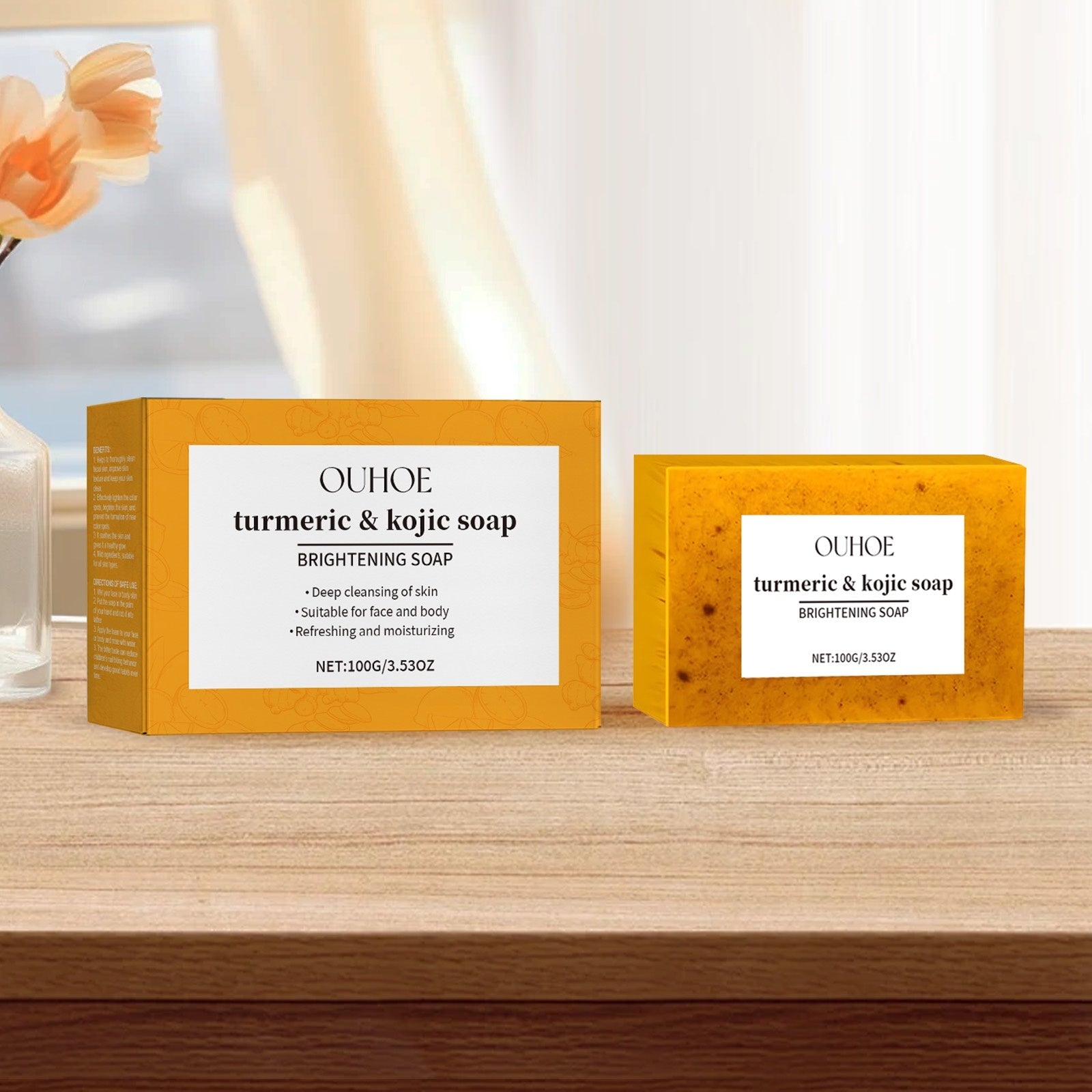 Lemon Turmeric Brightening Soap Gently Cleanses The Skin, Moisturizes, Hydrates And Replenishes Water. It Is A Facial And Body Care Soap FamilyClothes
