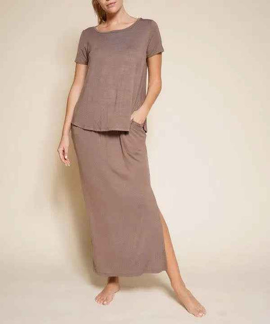BAMBOO CASUAL LONG SKIRT WITH POCKETS - FamilyClothes