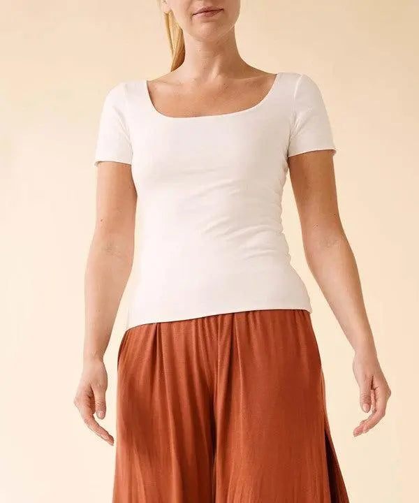 BAMBOO DOUBLE LAYERED CAP SLV TOP - FamilyClothes