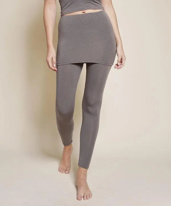 BAMBOO PRE WASHED One Piece Skirted Legging - FamilyClothes