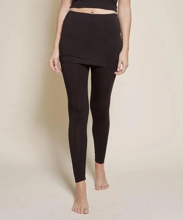 BAMBOO PRE WASHED One Piece Skirted Legging - FamilyClothes