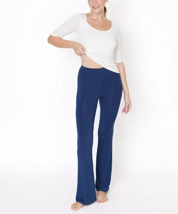BAMBOO SLIM BELL YOGA PANTS - FamilyClothes
