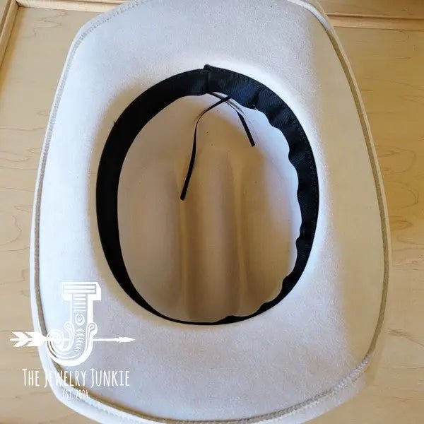 BlackGold Feather&Turq Slab Hatband Choice Hat - FamilyClothes
