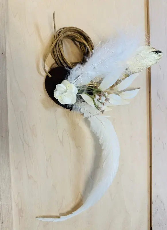 Boho Western Wedding Floral Bridsmaid Hat Brown - FamilyClothes