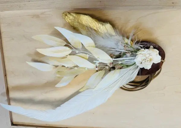 Boho Western Wedding Floral Bridsmaid Hat Brown - FamilyClothes