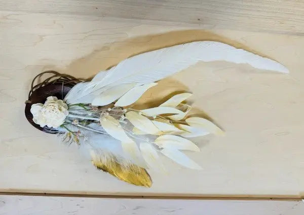 Boho Western Wedding Floral Bridsmaid Hat Brown - FamilyClothes