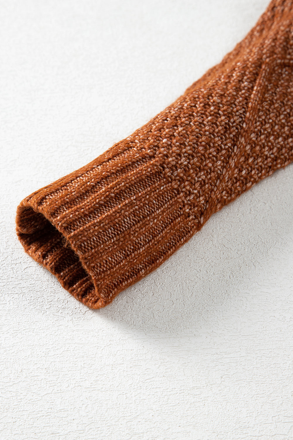 Coffee Twist Cable Knit Drop Shoulder Loose Fit Sweater Dress Shewin