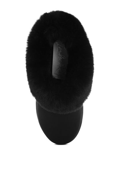 Aniso Faux Fur Slip On Snow Boots - FamilyClothes