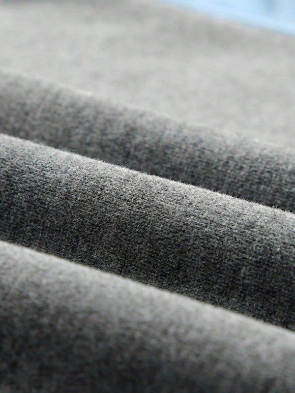 Cotton Casual Color Block Drop Sleeve Sweatshirt - FamilyClothes