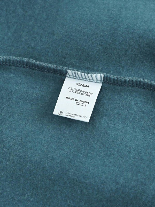Cotton Casual Color Block Drop Sleeve Sweatshirt - FamilyClothes