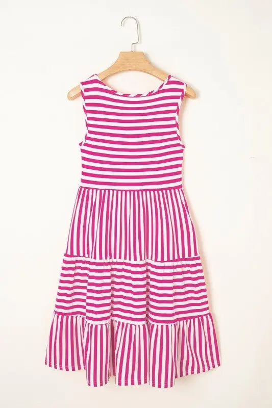 Cotton Pink Blue Multi Way Dress - FamilyClothes