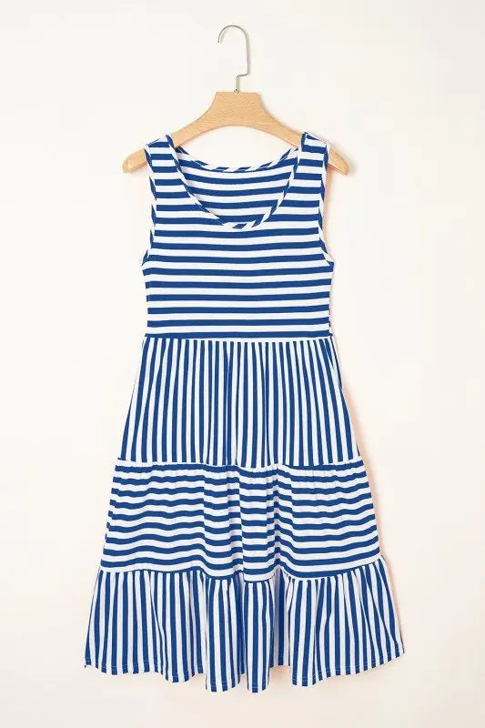 Cotton Pink Blue Multi Way Dress - FamilyClothes