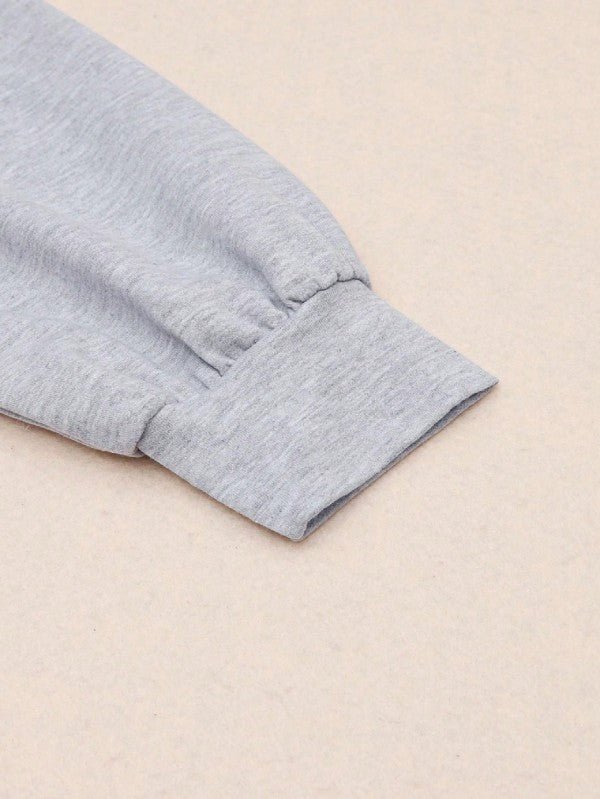 Cotton Stitching Irregular Hem Block Pullover - FamilyClothes