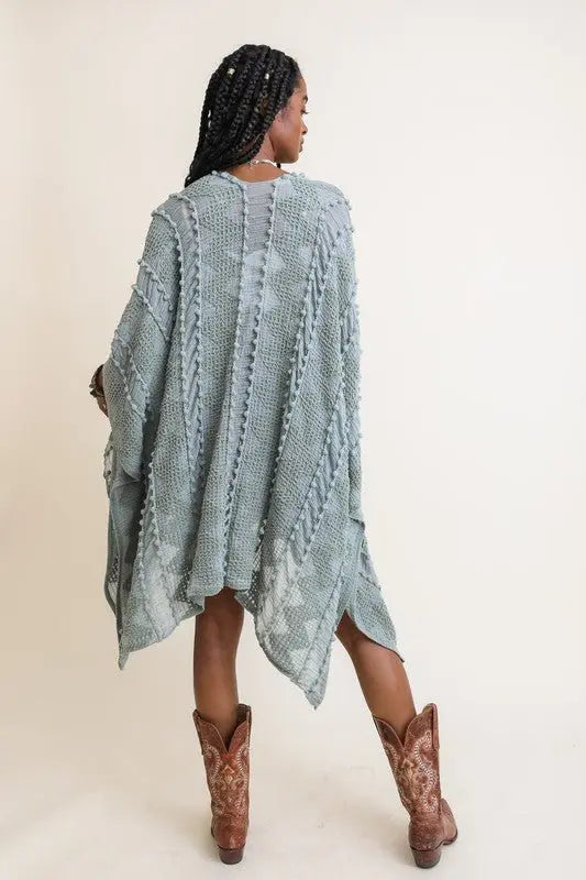 Embroidered Zig Zag Soft Kimono - FamilyClothes