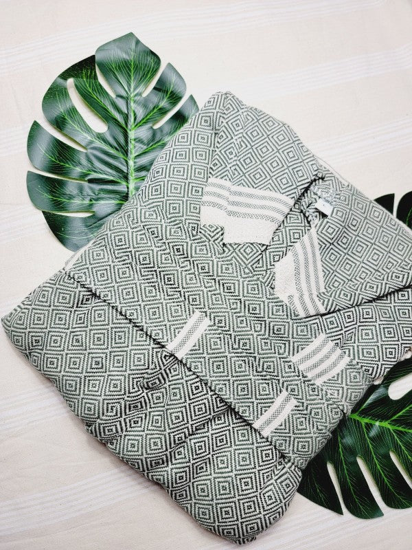 Unisex Beach Spa Robe with Pockets - Dark Color - FamilyClothes