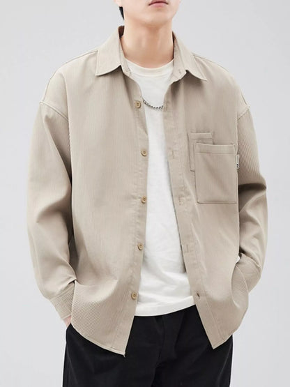 Men's Plus Size Button Down Long Sleeve Shirt - FamilyClothes