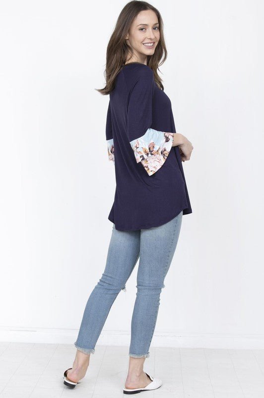 Floral Double Ruffle Tunic - FamilyClothes