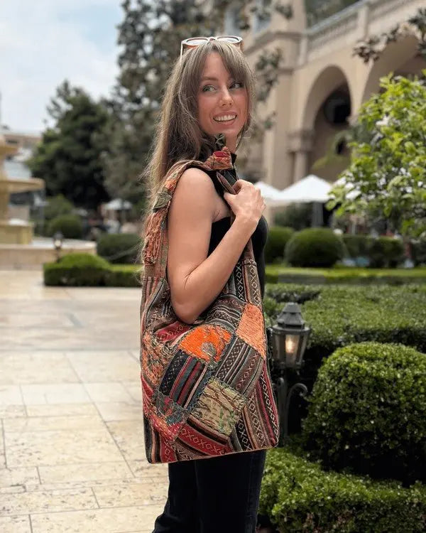 Kathmandu Collection Quilted Patchwork Hobo Bag - FamilyClothes