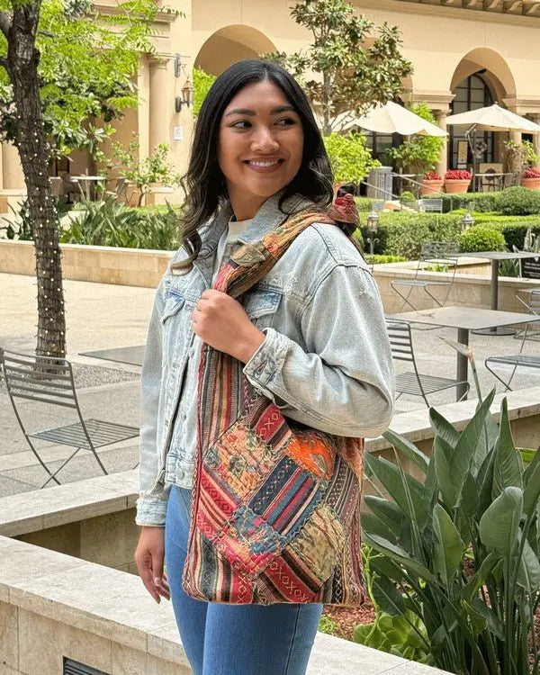 Kathmandu Collection Quilted Patchwork Hobo Bag - FamilyClothes