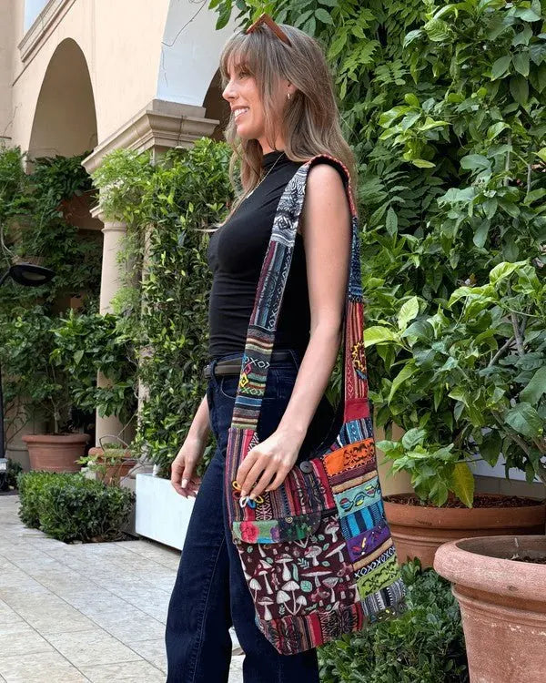 Kathmandu Collection Tribal Stripe Hobo Bag - FamilyClothes