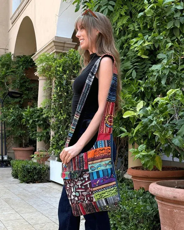 Kathmandu Collection Tribal Stripe Hobo Bag - FamilyClothes