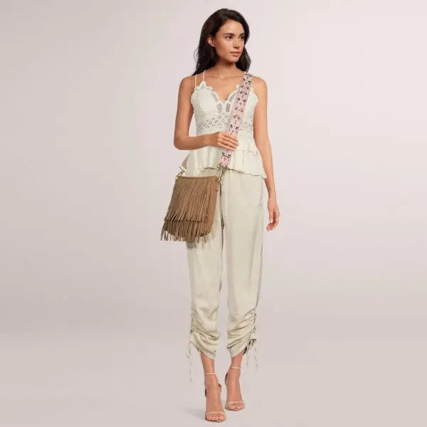 Kelce Influencer Style Vegan Fringe Bucket bag - S - FamilyClothes