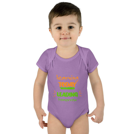 Learning Today Leading Tomorrow Baby Bodysuit, Cute Infant Onesie, Eco - Friendly Baby Clothes, Green Theme Outfit, Baby Shower Gift - FamilyClothes