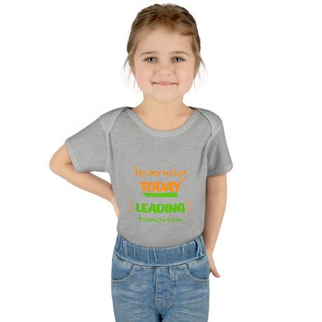 Learning Today Leading Tomorrow Baby Bodysuit, Cute Infant Onesie, Eco - Friendly Baby Clothes, Green Theme Outfit, Baby Shower Gift - FamilyClothes